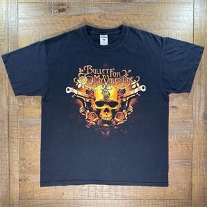 Vintage Bullet For My Valentine Shirt Mens L Black RARE Y2K Band Concert Tee